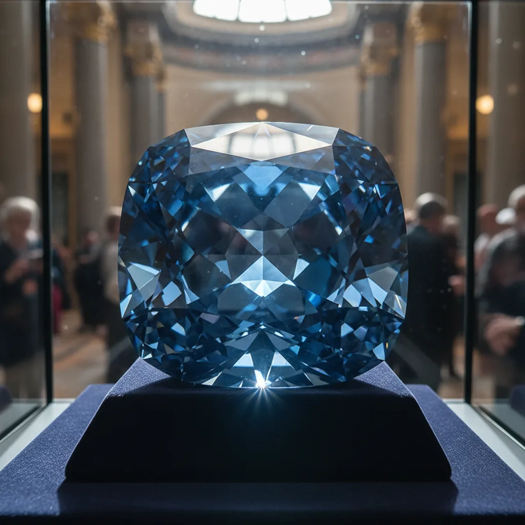 Dazzling deep blue diamond, historical jewelry.