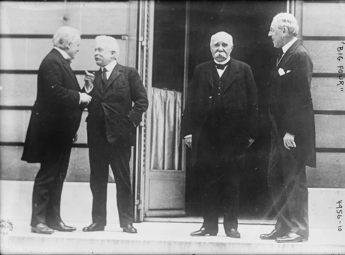 The 'Big Four' — US President Woodrow Wilson, British Prime Minister David Lloyd George, French Prem